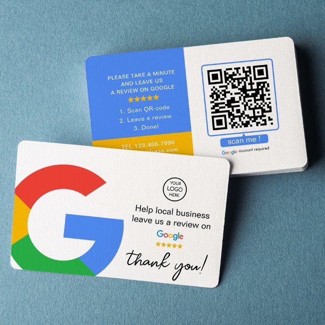 Google-Bewertungen | Business Review | QR-Code Visitenkarte (Google Reviews | Business Review Us QR Code Business Card)