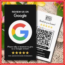 Google-Bewertungen | Business Review US Black QR C Visitenkarte