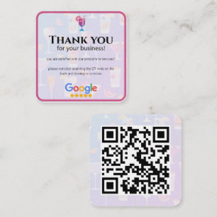 Google-Bewertungen   Cocktail Business Review Quadratische Visitenkarte
