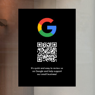 Google Bewertungen Fensteraufkleber QR-Code Viny