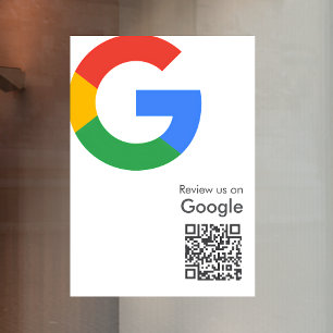 Google Bewertungen Fensteraufkleber QR-Code Viny