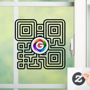 Google Bewertungen Fensterfolie QR-Code Vinyl Fensteraufkleber