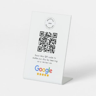 Google Bewertungen Geschäftsbewertungslink QR-Co Sockelschild