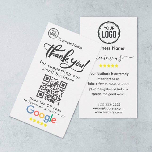 Google-Bewertungen mit Dankeschön und QR-Code Visitenkarte (Von Creator hochgeladen)