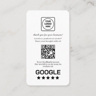 Google Bewertungen QR   Benutzerdefinierter Geschä Visitenkarte