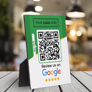 Google Bewertungen QR-Code für Geschäftsbewertun Fotoplatte