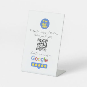 Google Bewertungen QR-Code für Geschäftsbewertun Sockelschild