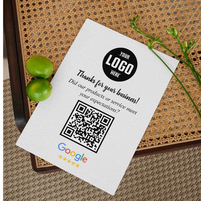 Google Bewertungen QR-Code Geschäftseinschlusskart Begleitkarte (Google Reviews QR Code Business Enclosure Cards)