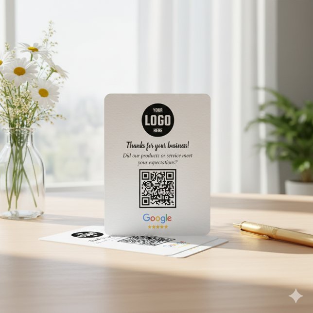 Google Bewertungen QR-Code Geschäftseinschlusskart Begleitkarte (Google Reviews QR Code Business Enclosure Card)