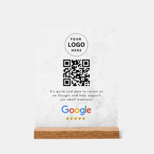 Google Bewertungen QR-Code Tischschild Acrylschild