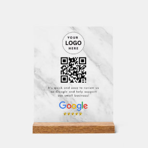 Google Bewertungen QR-Code-Tischschild Acrylschild