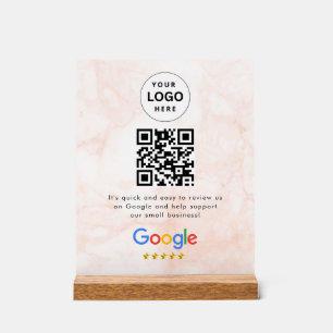 Google Bewertungen QR-Code-Tischschild Acrylschild