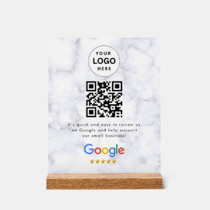 Google Bewertungen QR-Code-Tischschild Acrylschild