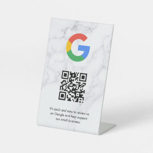 Google Bewertungen QR-Code-Tischschild Sockelschild