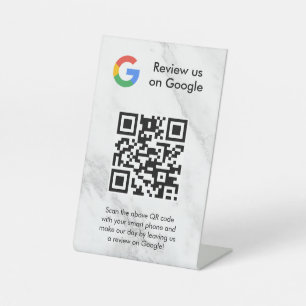 Google Bewertungen QR-Code-Tischschild Sockelschild