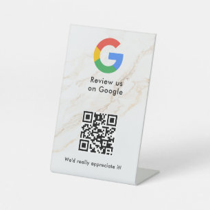 Google Bewertungen QR-Code-Tischschild Sockelschild