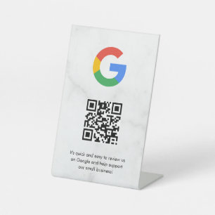 Google Bewertungen QR-Code-Tischschild Sockelschild