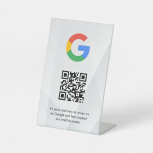 Google Bewertungen QR-Code-Tischschild Sockelschild