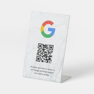 Google Bewertungen QR-Code-Tischschild Sockelschild