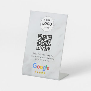 Google Bewertungen QR-Code-Tischschild Sockelschild