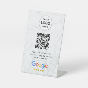 Google Bewertungen QR-Code-Tischschild Sockelschild