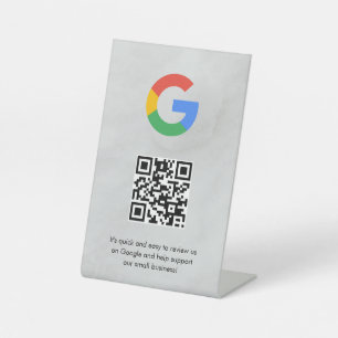 Google Bewertungen QR-Code-Tischschild Sockelschild