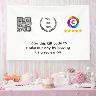 Google Bewertungen Tischschild QR-Code Türschild Banner