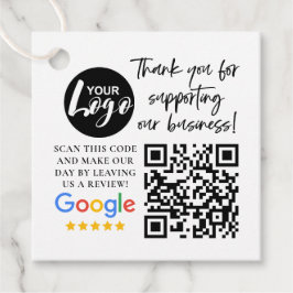 Google-Bewertungen Vielen Dank Logos QR-Code Geschenkanhänger