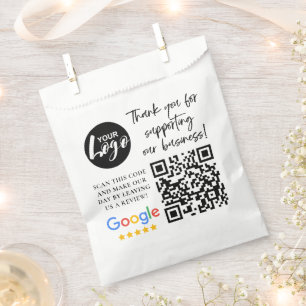 Google-Bewertungen Vielen Dank Logos QR-Code Geschenktütchen