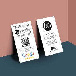Google-Bewertungen Vielen Dank Logos QR-Code Visitenkarte