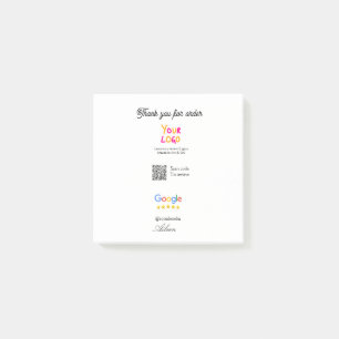 Google Bewertungs Firmenlogo Webseite scannen QR-C Post-it Klebezettel