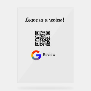 Google Bewertungs-Logo Geschäft Scan QR Bewertung Acrylschild