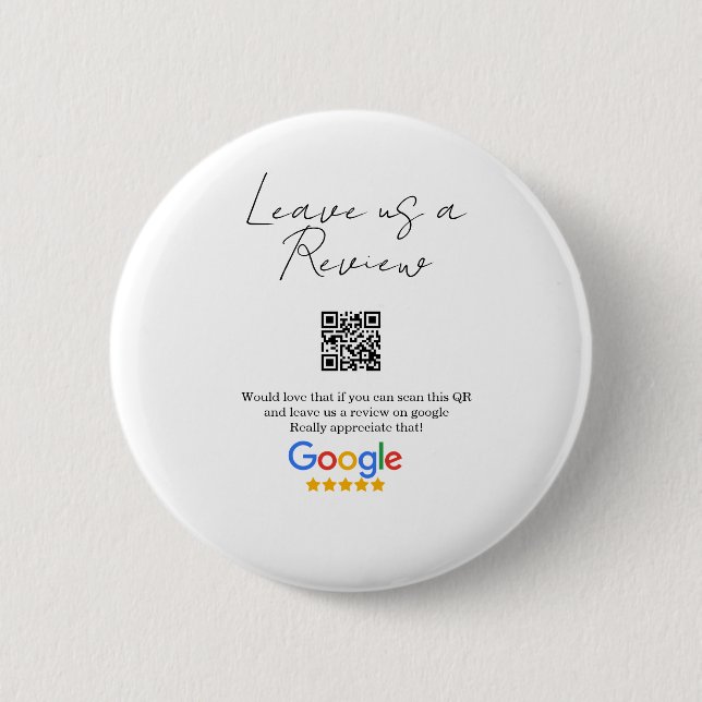Google Bewertungs-Logo Geschäft Scan QR Bewertung Button (Vorderseite)
