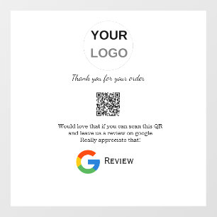 Google Bewertungs-Logo Geschäft Scan QR Bewertung Fensteraufkleber