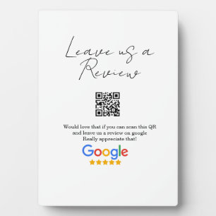 Google Bewertungs-Logo Geschäft Scan QR Bewertung Fotoplatte