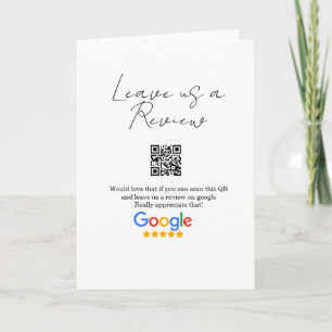 Google Bewertungs-Logo Geschäft Scan QR Bewertung Karte