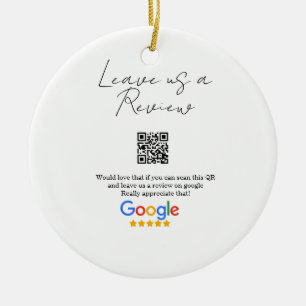 Google Bewertungs-Logo Geschäft Scan QR Bewertung Keramik Ornament