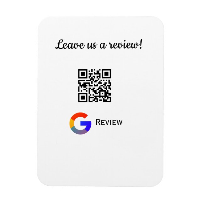 Google Bewertungs-Logo Geschäft Scan QR Bewertung Magnet (Vertikal)