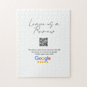 Google Bewertungs-Logo Geschäft Scan QR Bewertung Puzzle