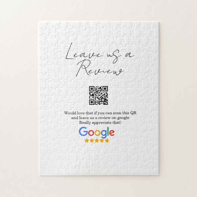 Google Bewertungs-Logo Geschäft Scan QR Bewertung Puzzle (Vertikal)