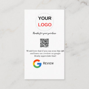 Google Bewertungs-Logo Geschäft Scan QR Bewertung Visitenkarte