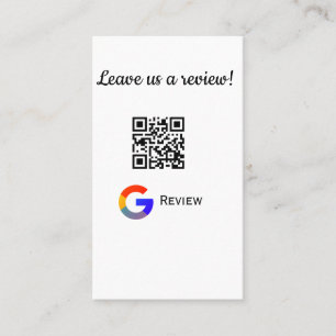 Google Bewertungs-Logo Geschäft Scan QR Bewertung Visitenkarte