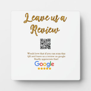 Google Bewertungs-Logo Scan QR Bewertung Fotoplatte