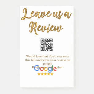 Google Bewertungs-Logo Scan QR Bewertung Post-it Klebezettel