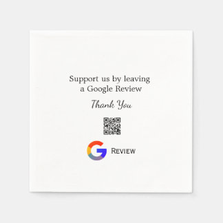 Google Bewertungs-Logo Scan QR Bewertung Serviette