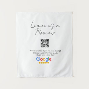 Google Bewertungs-Logo Scan QR Bewertung Wandteppich