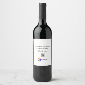 Google Bewertungs-Logo Scan QR Bewertung Weinetikett