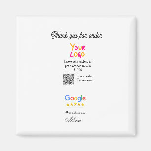 Google Bewertungs-Logo Website QR-Code scannen Magnet
