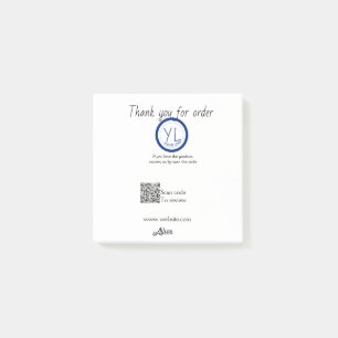 Google Bewertungs-Logo Website QR-Code scannen Post-it Klebezettel