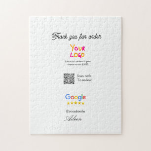 Google Bewertungs-Logo Website QR-Code scannen Puzzle